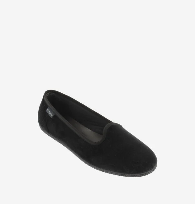 Oda Slipper Terciopelo Negro - Imagen 5