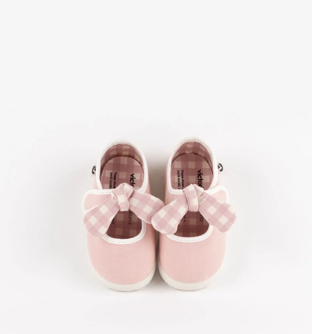 Zapatillas Ojalá Pañuelo Vichy Rosa