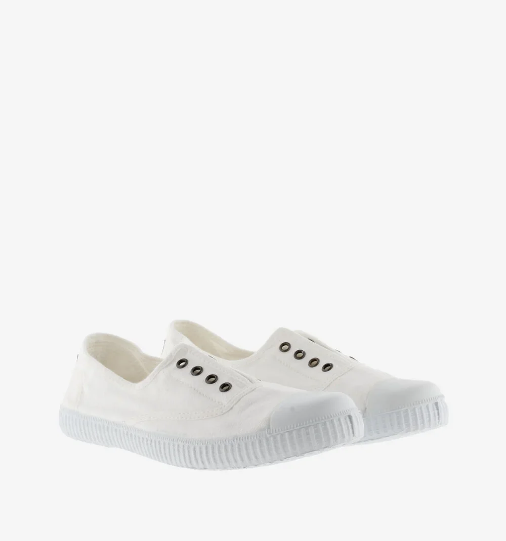 Sandalia lona blanca