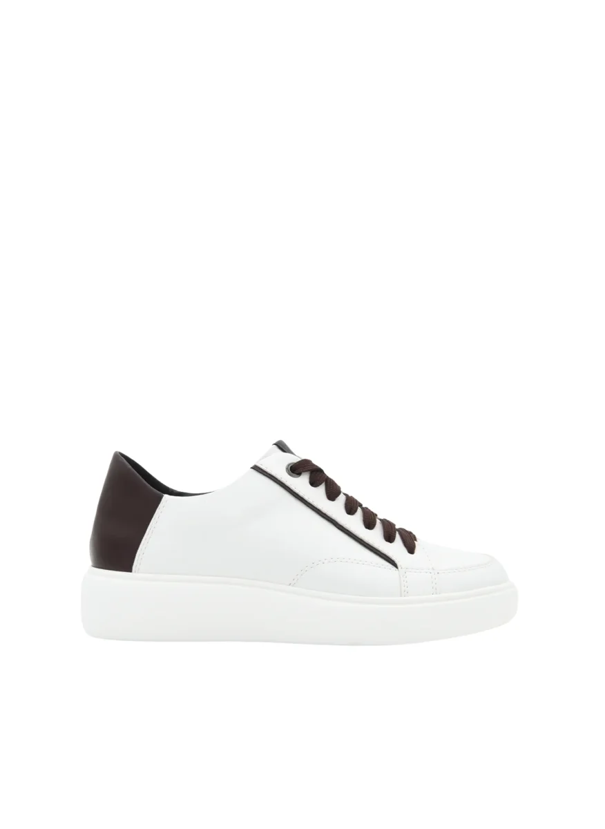 ZAPATILLAS BLANCO MARRÓN PARA MUJER DE ROSA AMADA - Imagen 4