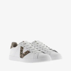 Tenis Piel Glitter Taupe