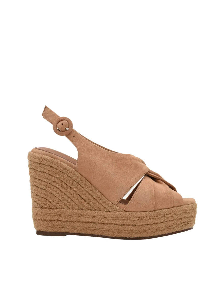SANDALIA CUÑA ESPARTO CAMEL CON NUDO - Imagen 4