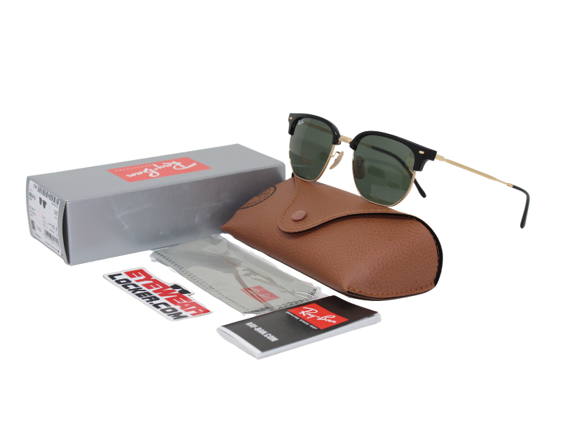 Ray Ban New Clubmaster RB4416 Black Gold Green - Imagen 6