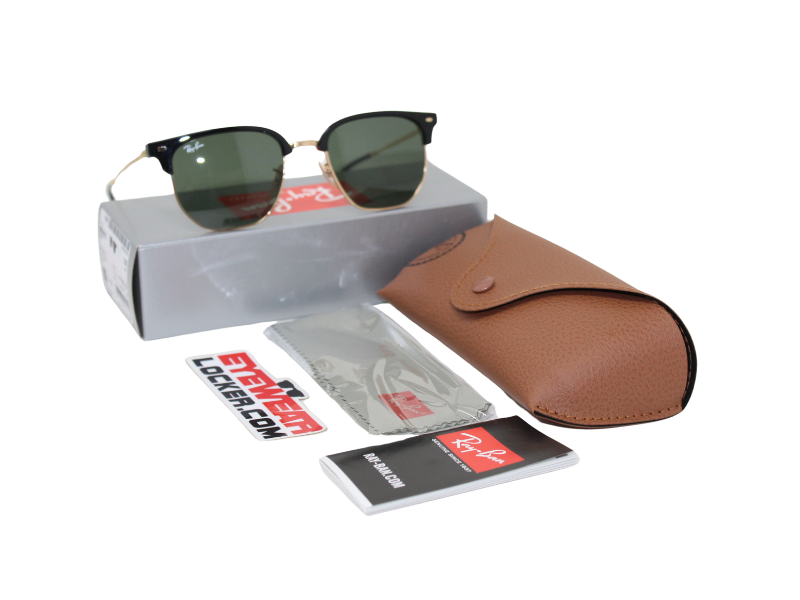 Ray Ban New Clubmaster RB4416 Black Gold Green - Imagen 7