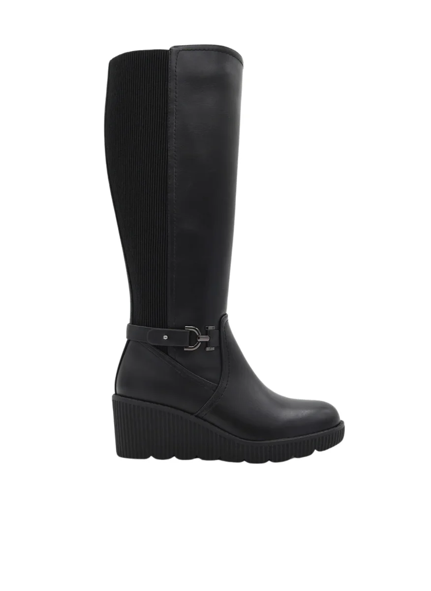 BOTA ALTA NEGRA CON HEBILLA DE NYREX - Imagen 4