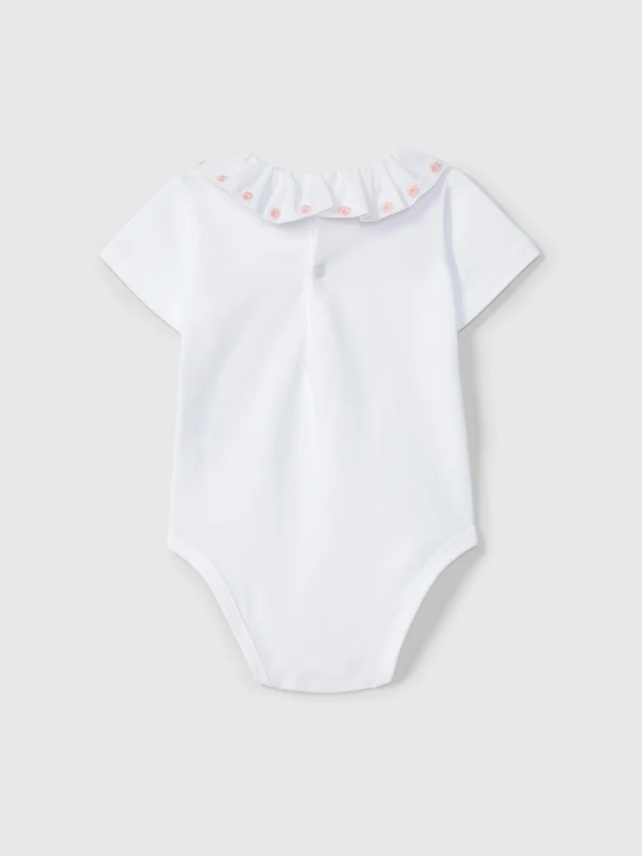 Body cuello Volante Flores Bordadas - Imagen 3