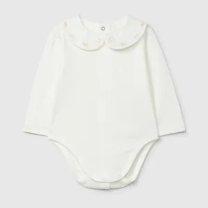 Body Cuello Bordado Flores Delicadas