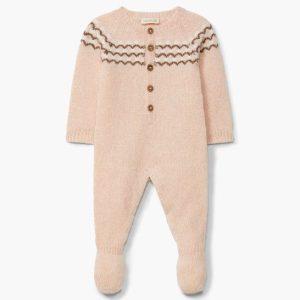Pelele Jacquard Rosa Mouliné
