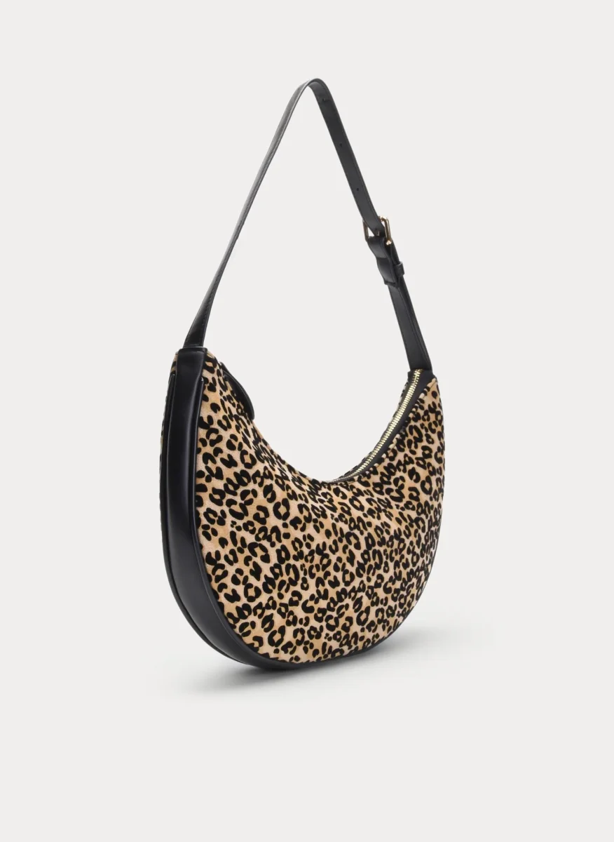 BOLSO DE HOMBRO LEOPARDO BEIGE Y NEGRO - Imagen 3