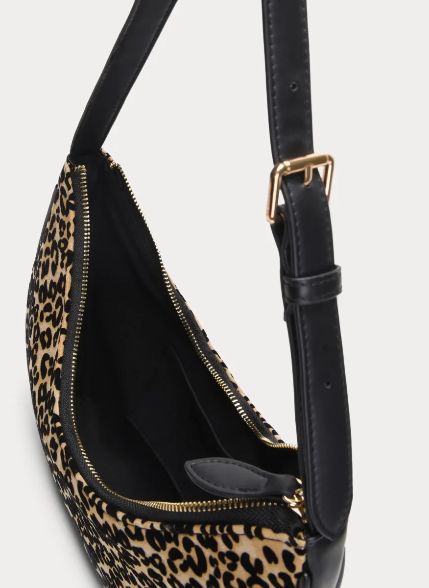 BOLSO DE HOMBRO LEOPARDO BEIGE Y NEGRO - Imagen 5
