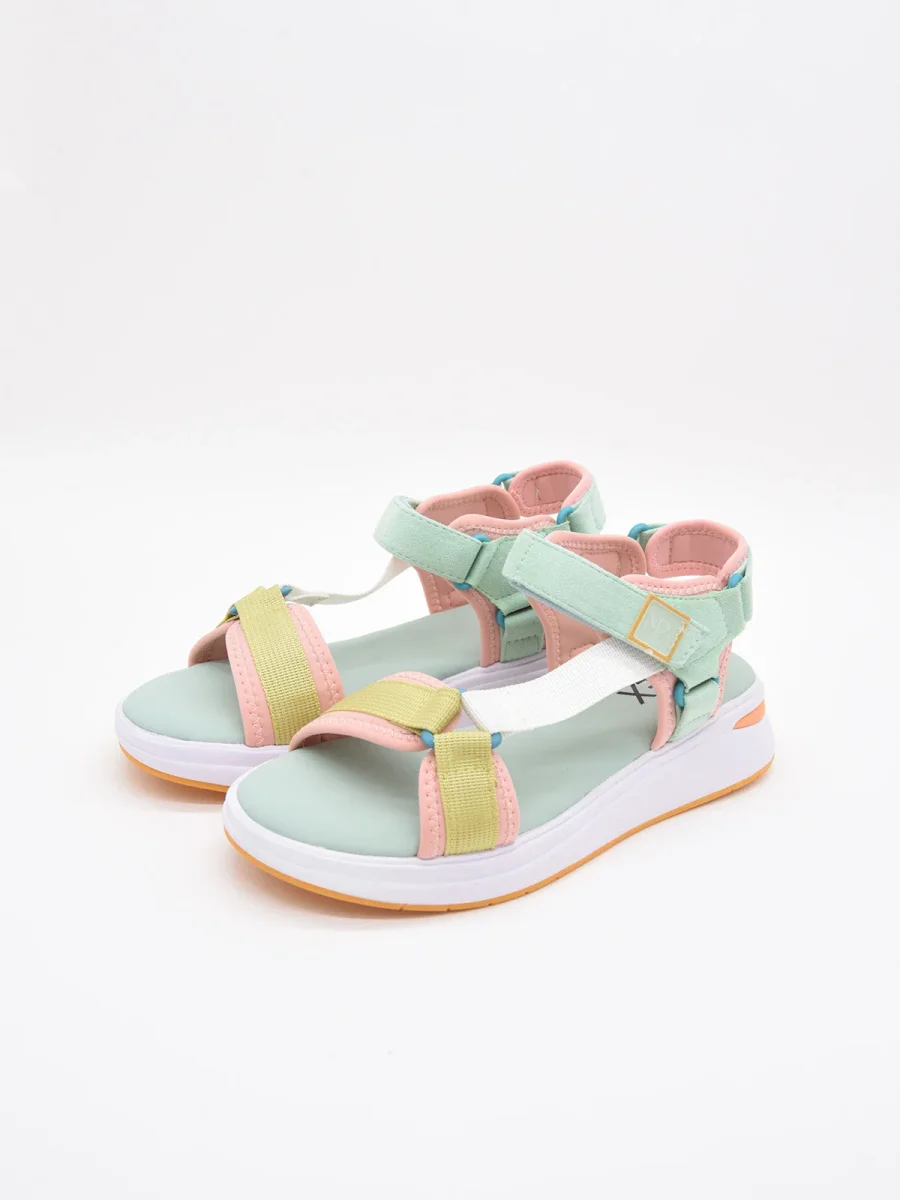 Sandalias verdes y rosas - Imagen 4