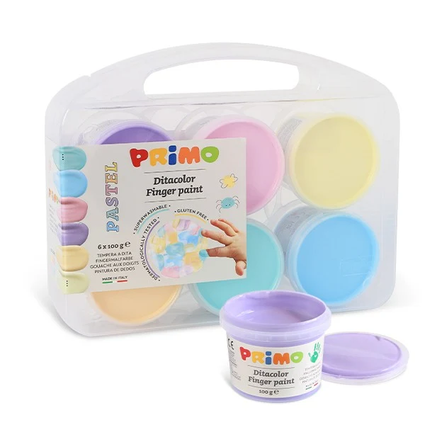 Pintura de dedos 6 colores pastel - Imagen 3