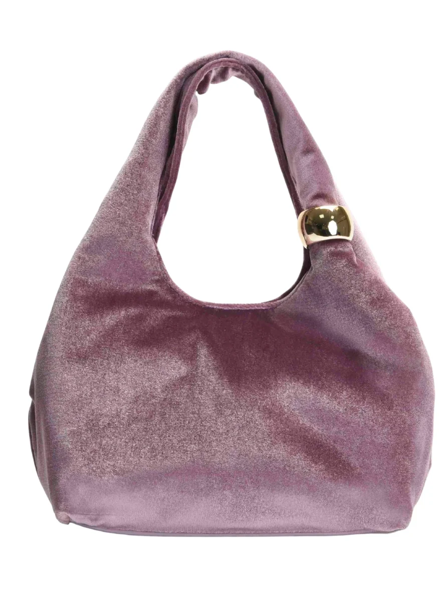 BOLSO FIESTA MALVA TERCIOPELO HOMBRO CADENA - Imagen 4