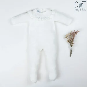 Pelele Punto Blanco con detalles Azules