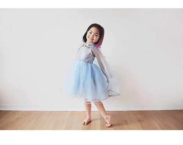 Capa Reina de Organza Azul - Imagen 5