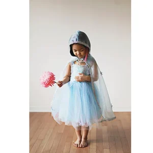 Capa Reina de Organza Azul