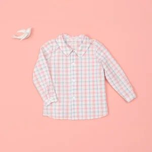 Camisa Niño Tartán Rosa y Azul