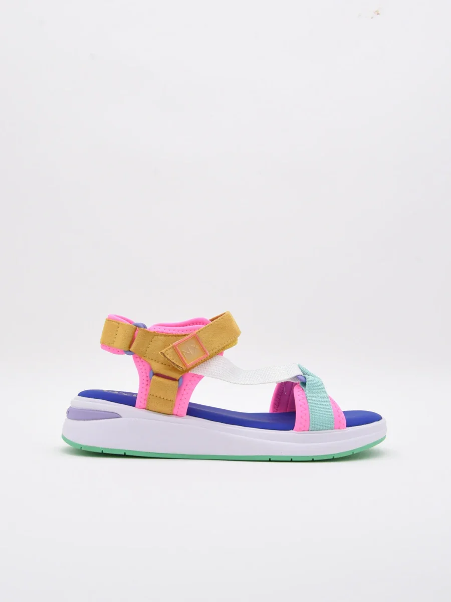 Sandalias azules y rosa fluor de Nyrex
