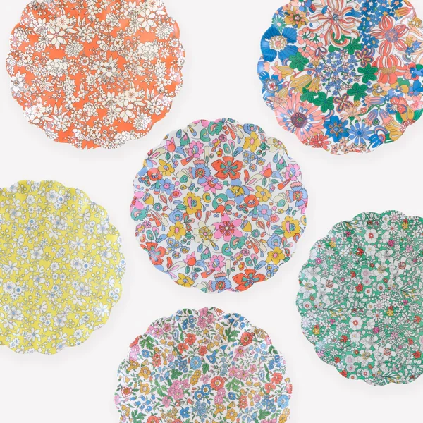 Platos Pequeños Reutilizables Liberty Garden Party (Pack de 6)