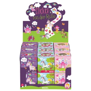 Rollo de Pegatinas- Princesas, Unicornios y Caballos