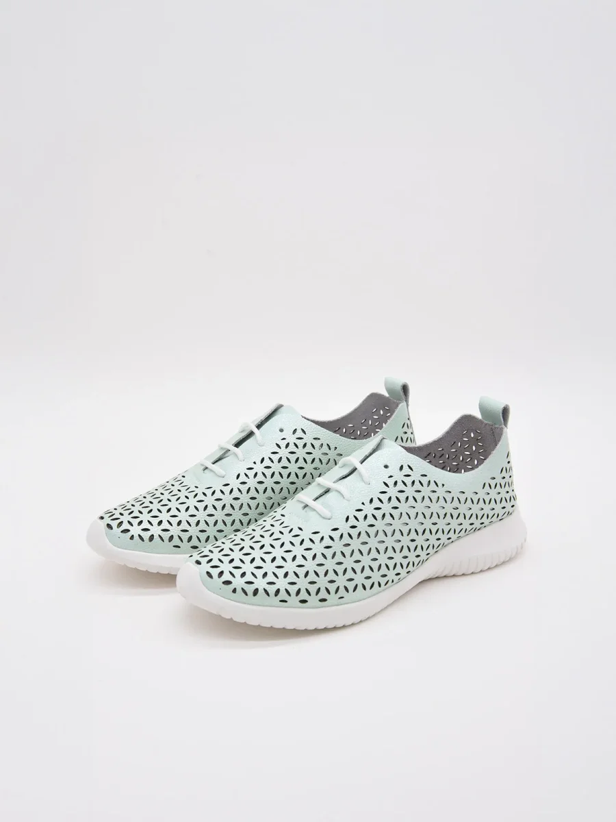 Zapatillas de cuero turquesa - Imagen 4
