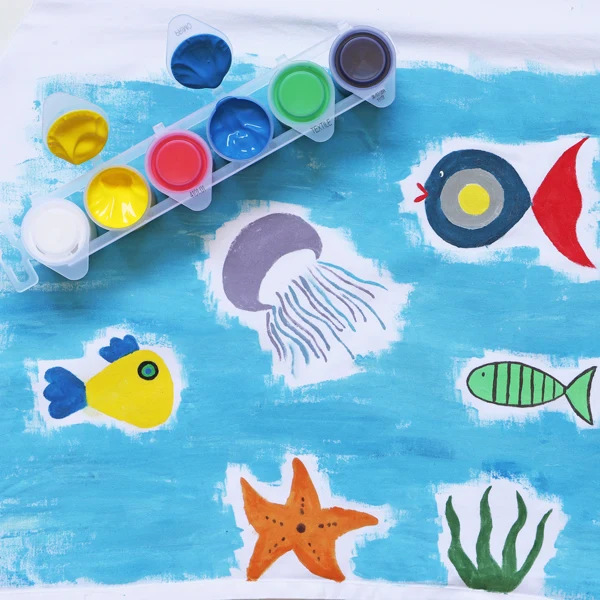 Pintura acrílica para tela en bote, 6 colores. - Imagen 4