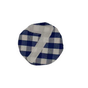 Número corona (Nº7) Vichy Azul