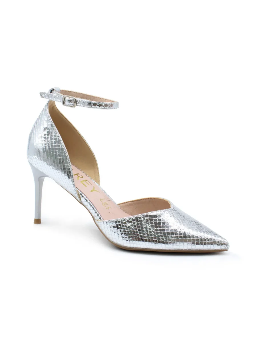 Zapato de salón metalizado y tacón fino - Imagen 3