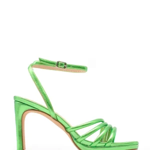 Sandalia de plataforma con tiras color verde