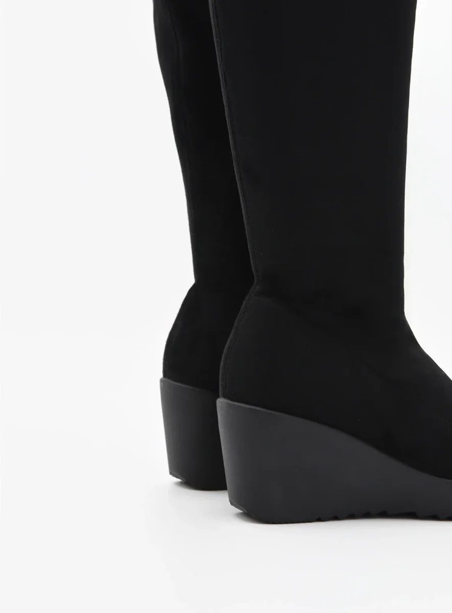 BOTA ALTA NEGRA CON CUÑA DE NYREX - Imagen 3