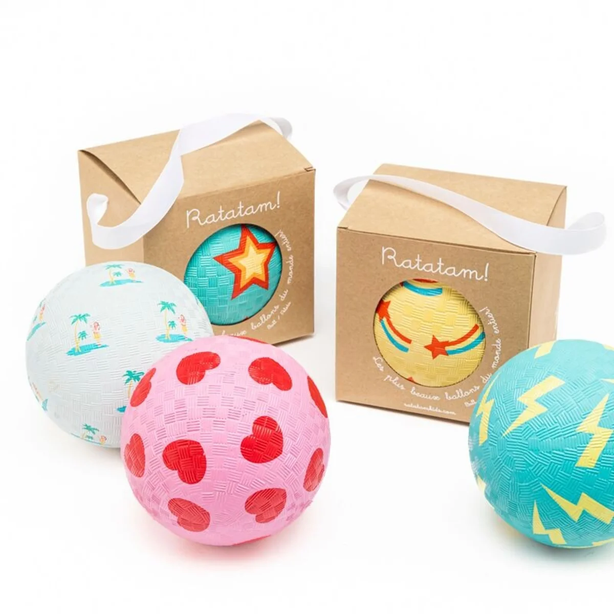 Pelota Estrellas Fugaces & Amarillo - 12 cm - Imagen 6