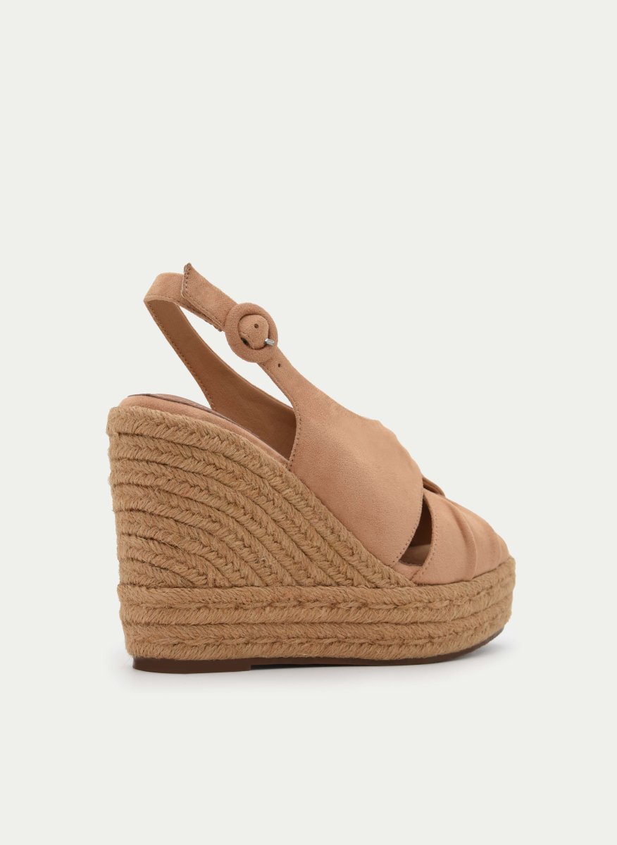 SANDALIA CUÑA ESPARTO CAMEL CON NUDO - Imagen 5
