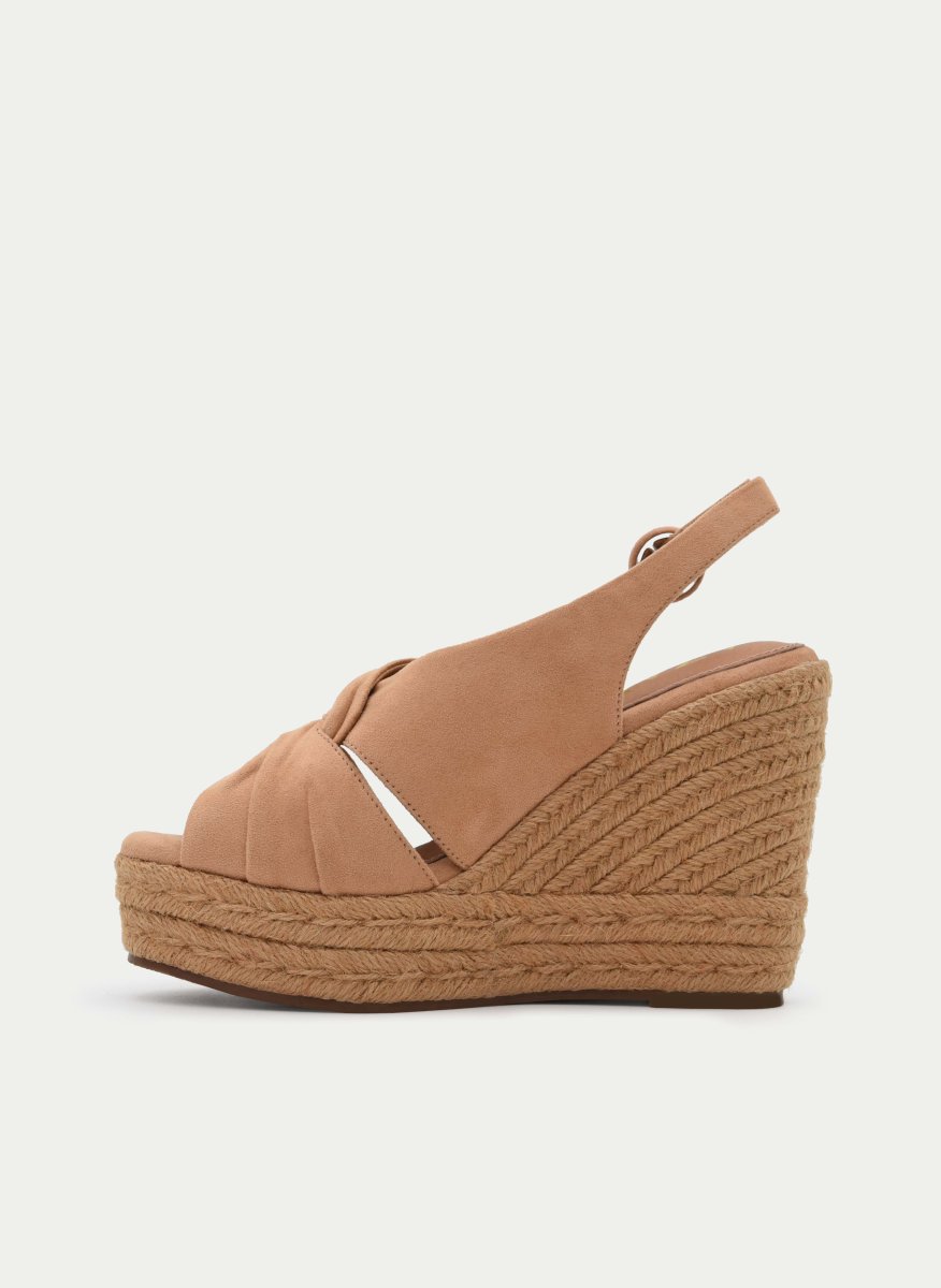 SANDALIA CUÑA ESPARTO CAMEL CON NUDO - Imagen 6