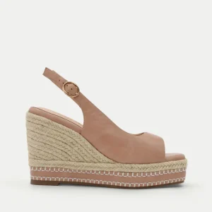 Sandalias de cuña yute color taupe