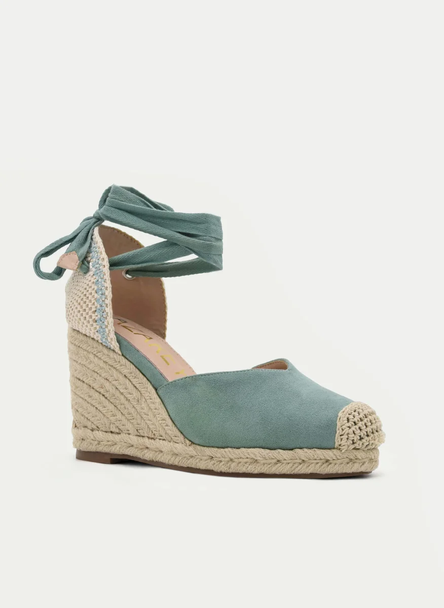 ALPARGATA CUÑA VERDE CON LAZADA - Imagen 3