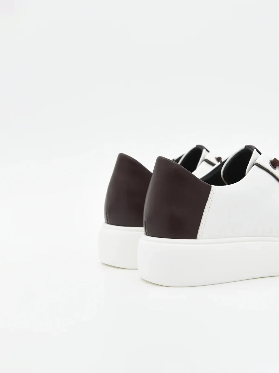 ZAPATILLAS BLANCO MARRÓN PARA MUJER DE ROSA AMADA - Imagen 6