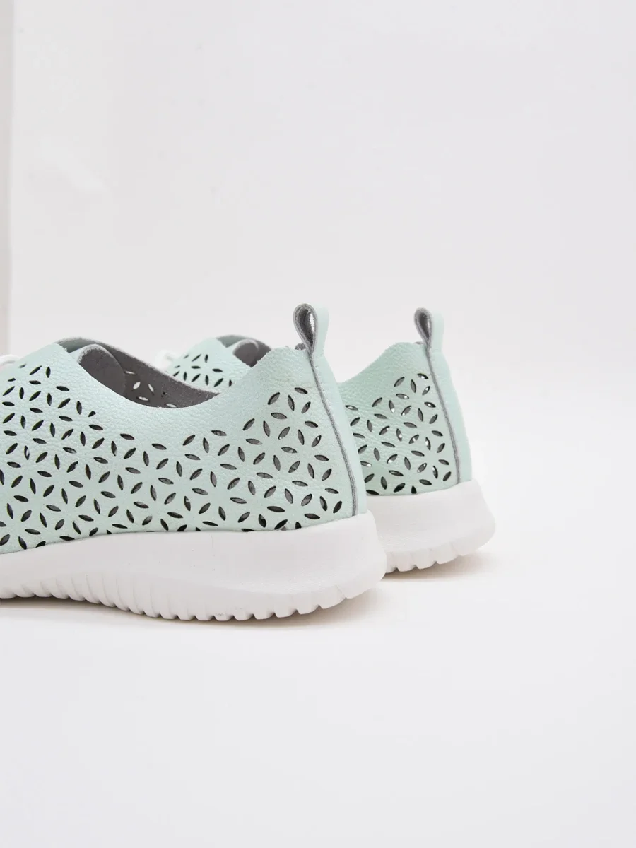 Zapatillas de cuero turquesa - Imagen 5