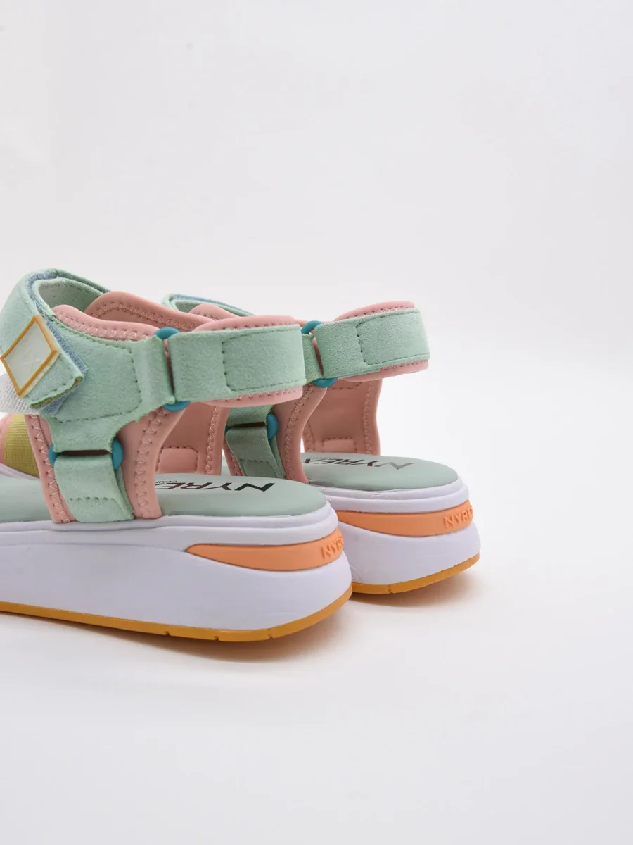 Sandalias verdes y rosas - Imagen 5