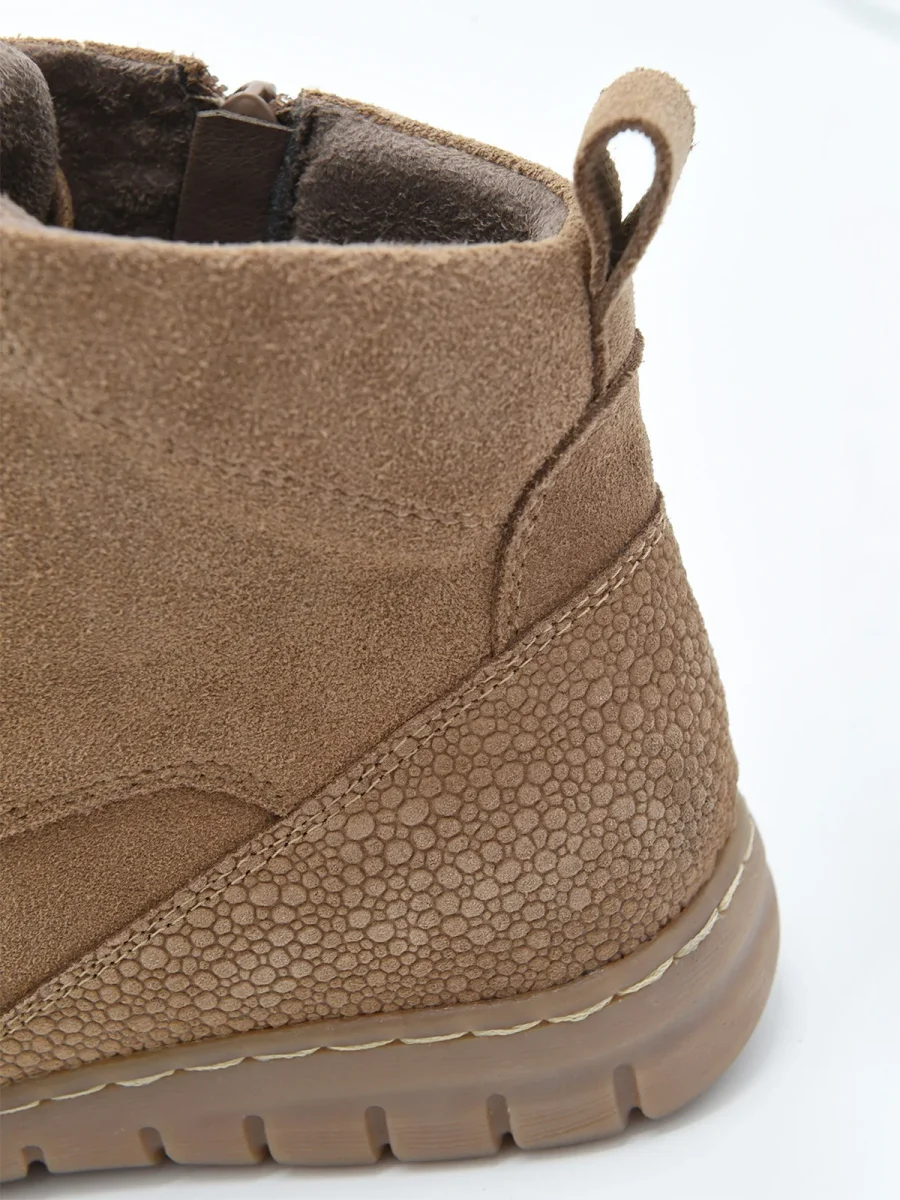 BOTÍN PIEL SERRAJE MOCHA CON CORDONES DE NYREX - Imagen 6