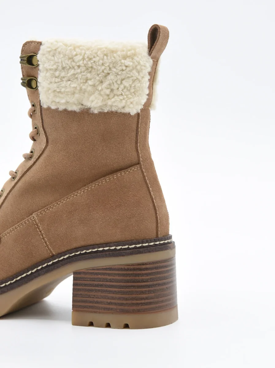 BOTINES MOCHA CON FORRO DE BORREGUITO DE NYREX - Imagen 5