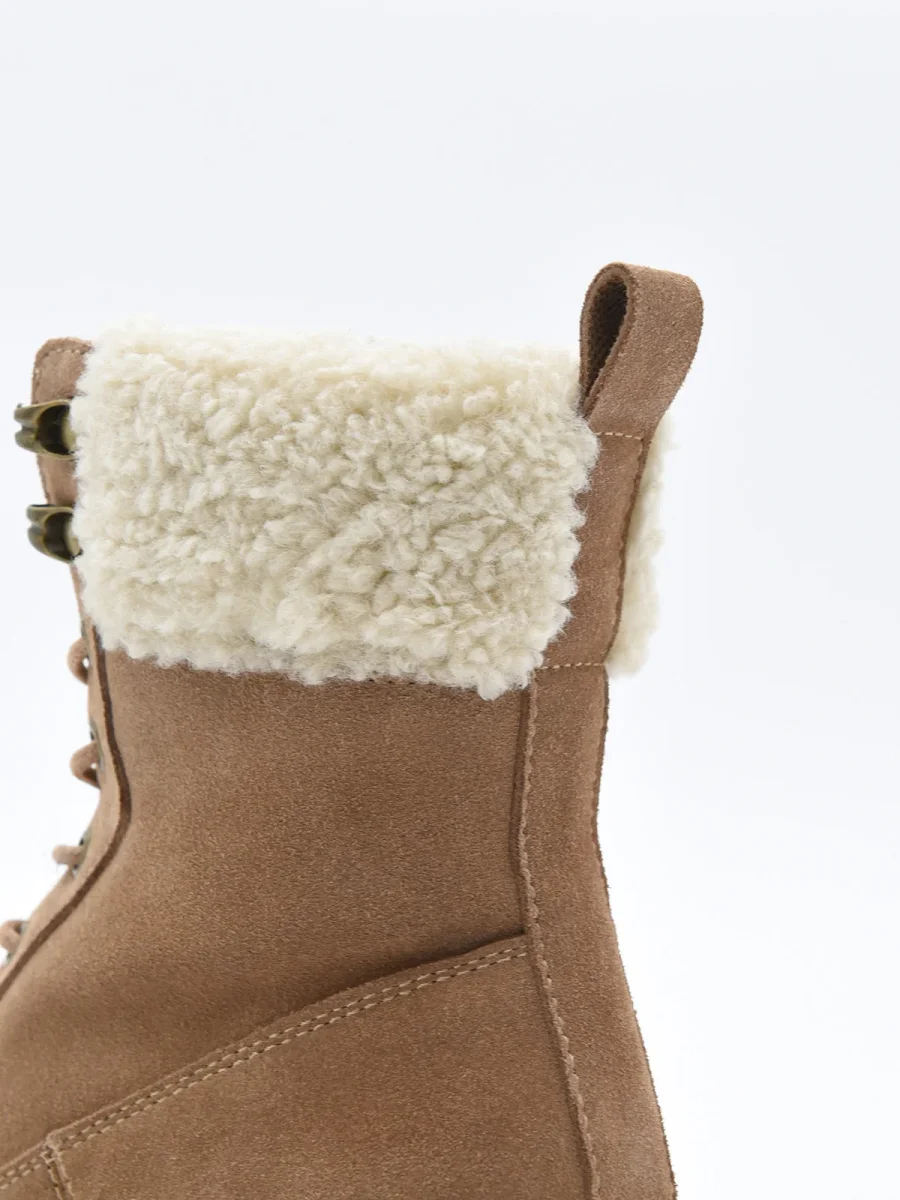 BOTINES MOCHA CON FORRO DE BORREGUITO DE NYREX - Imagen 7