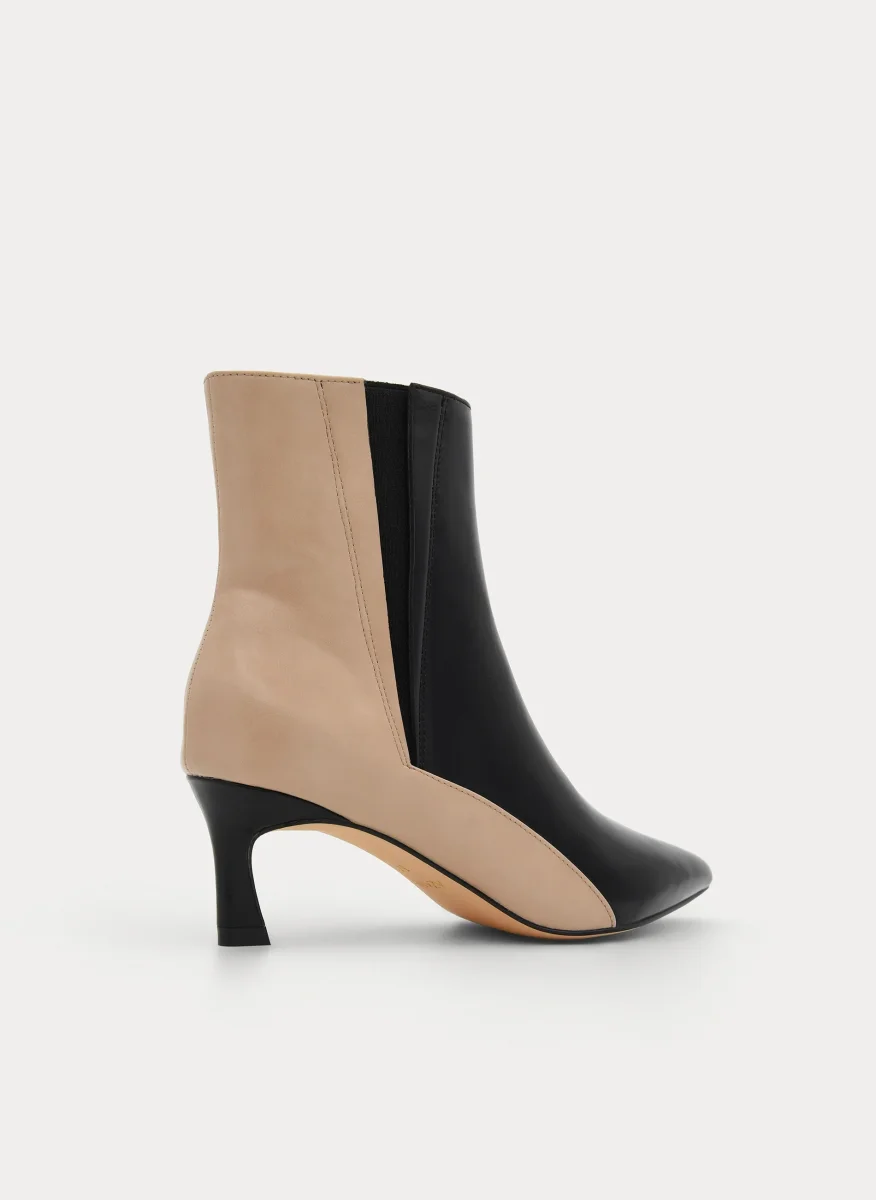 BOTÍN NEGRO BICOLOR TACÓN FINO ELÁSTICO - Imagen 6