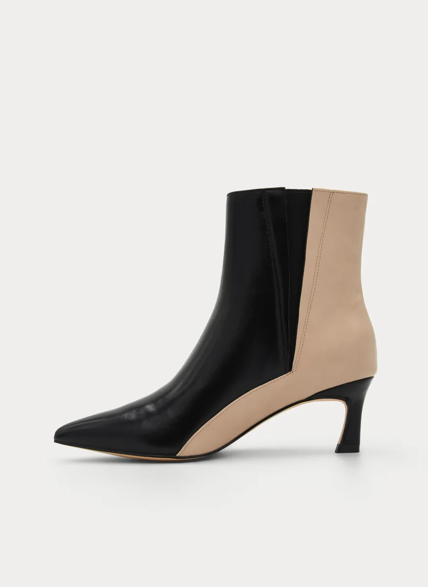 BOTÍN NEGRO BICOLOR TACÓN FINO ELÁSTICO - Imagen 7