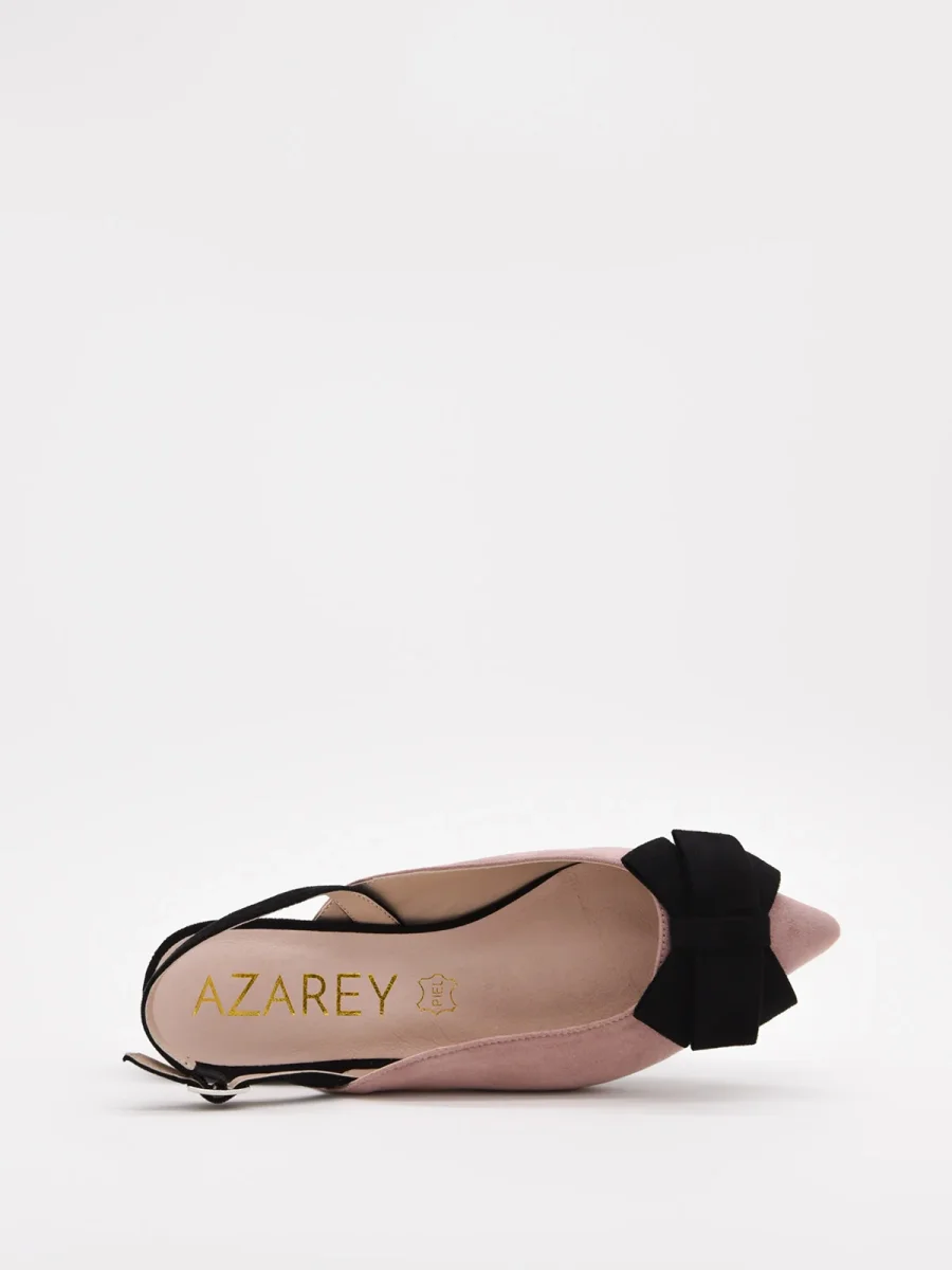 Slingbacks Rosa con Lazo Negro - Imagen 3