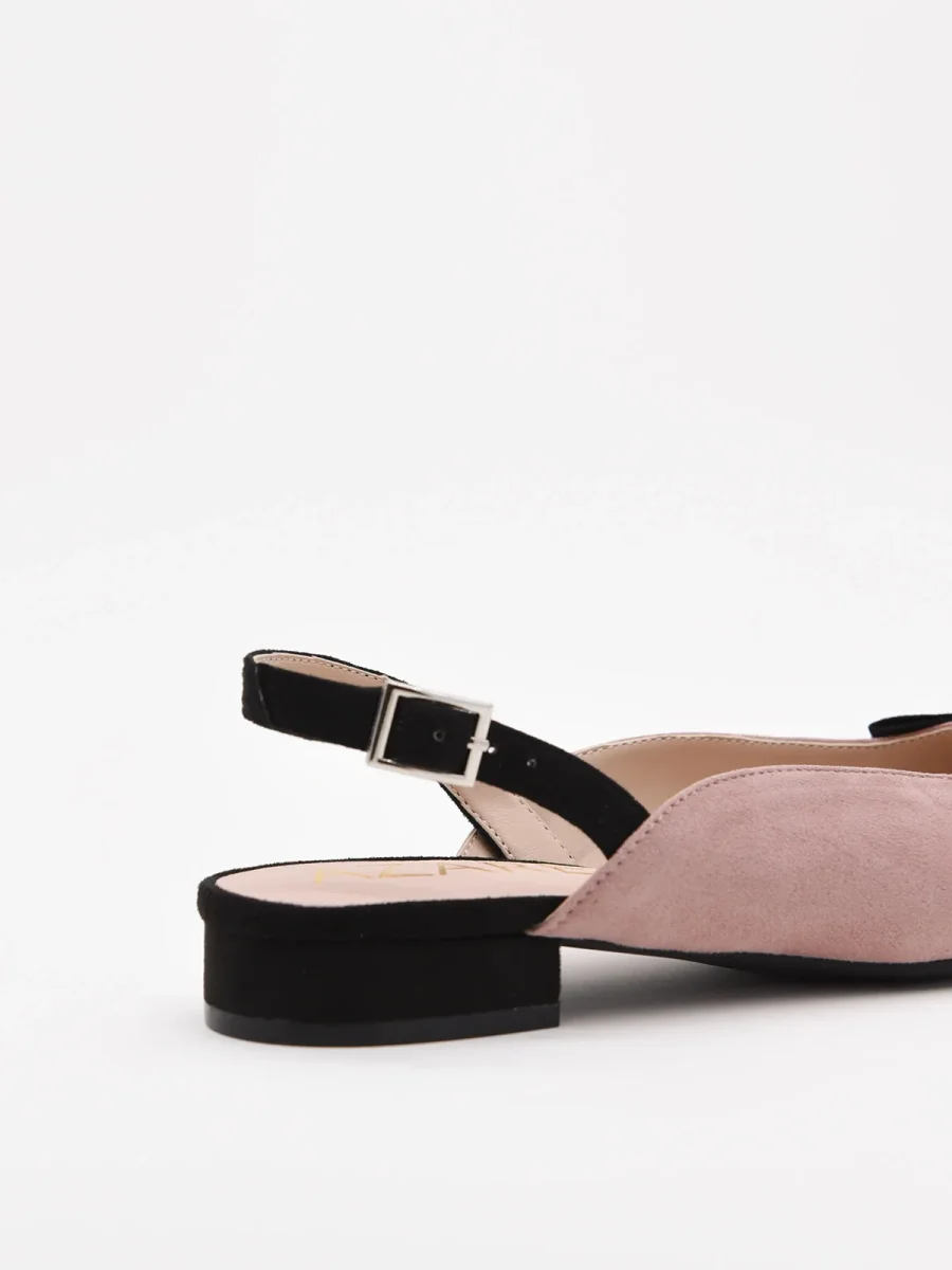 Slingbacks Rosa con Lazo Negro - Imagen 6