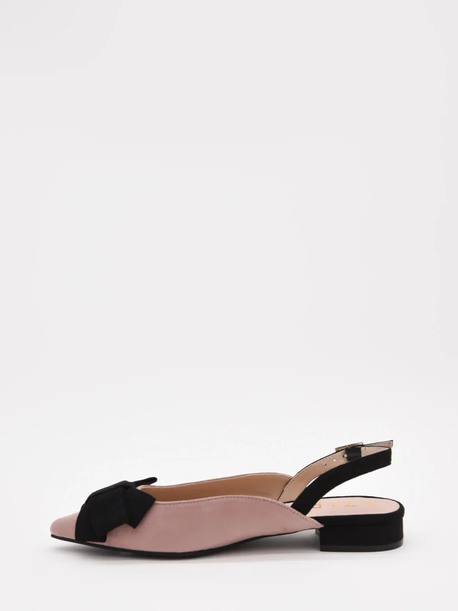 Slingbacks Rosa con Lazo Negro - Imagen 7