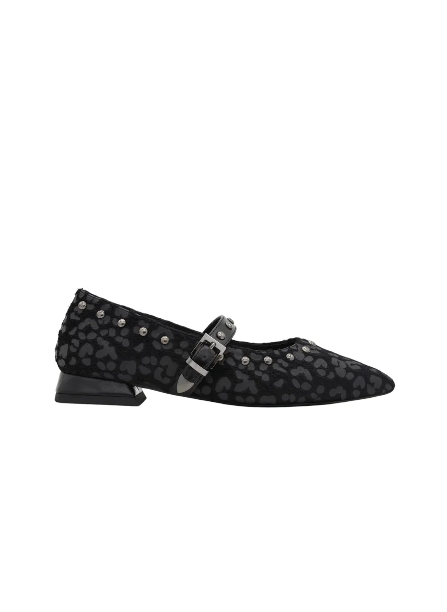 MERCEDITA NEGRA DE LEOPARDO CON TACHAS - Imagen 4