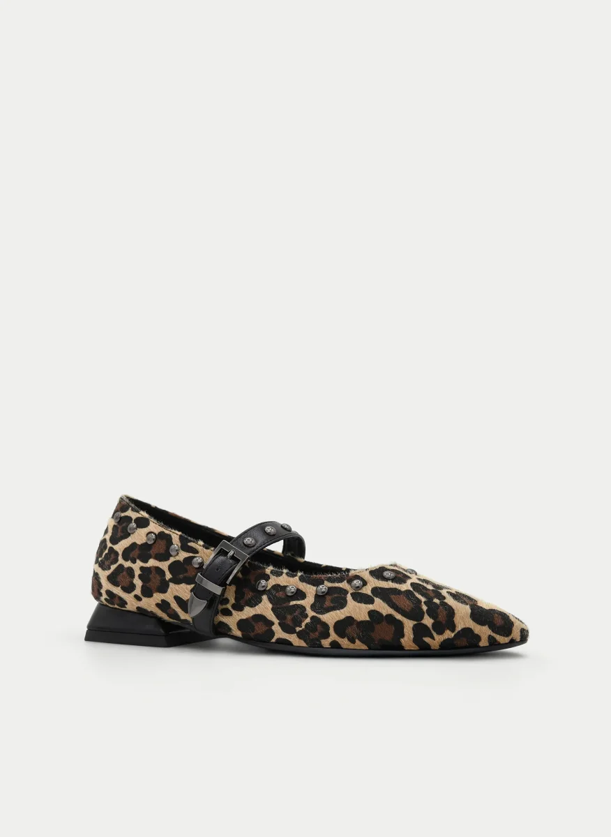 MERCEDITA TAUPE DE LEOPARDO CON TACHAS - Imagen 5