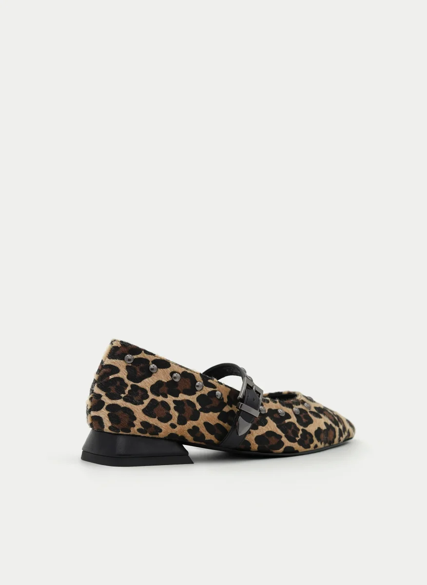 MERCEDITA TAUPE DE LEOPARDO CON TACHAS - Imagen 6