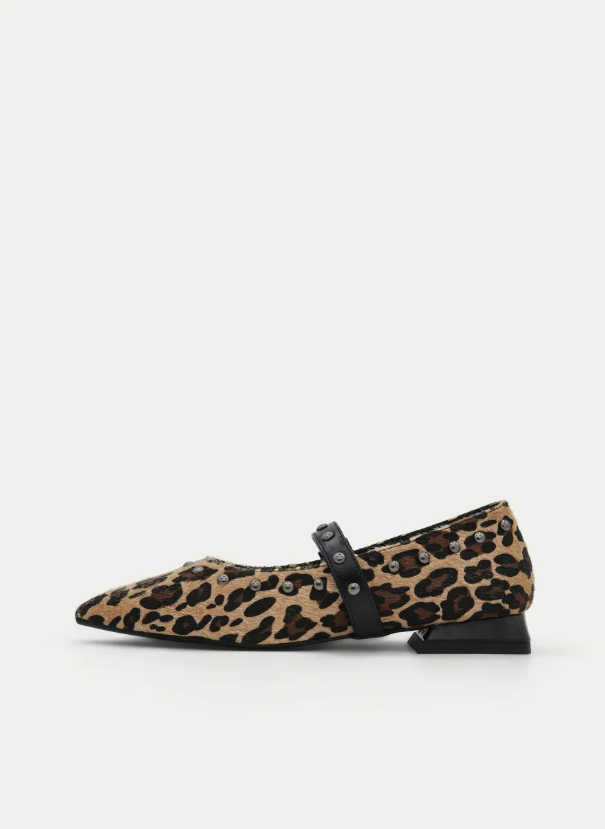 MERCEDITA TAUPE DE LEOPARDO CON TACHAS - Imagen 7